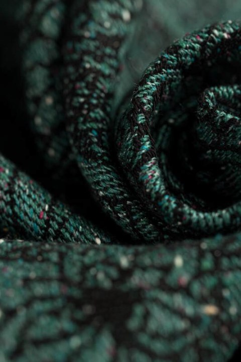 Żakardowa chusta do noszenia dzieci, 51% Bawełna 49% Jedwab - DZIKIE WINO - IVY - rozmiar M