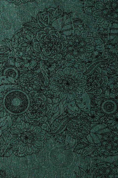 Żakardowa chusta do noszenia dzieci, 51% Bawełna 49% Jedwab - DZIKIE WINO - IVY - rozmiar M