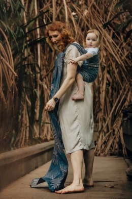 Żakardowa chusta do noszenia dzieci, 54% bawełna, 46% TENCEL™ Lyocell - RAINFOREST - NOCTURNAL - rozmiar M
XS