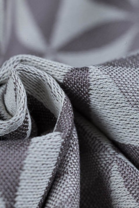 Żakardowa chusta do noszenia dzieci, 55% bawełna, 45% TENCEL™ Lyocell - HEXAFLOWERS - MIRROR - rozmiar XS
