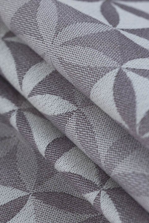 Żakardowa chusta do noszenia dzieci, 55% bawełna, 45% TENCEL™ Lyocell - HEXAFLOWERS - MIRROR - rozmiar XS