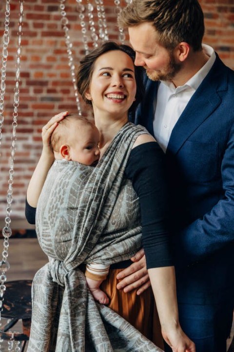 Żakardowa chusta do noszenia dzieci (63% Bawełna, 37% Jedwab) - SZKICE NATURY - EPIC - rozmiar L