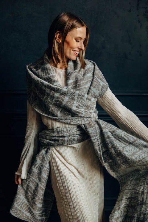 Żakardowa chusta do noszenia dzieci (63% Bawełna, 37% Jedwab) - SZKICE NATURY - EPIC - rozmiar L