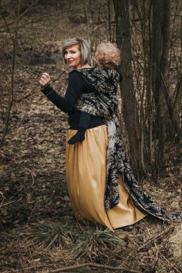 Żakardowa chusta do noszenia dzieci, 65% Bawełna 35% Jedwab - KRÓLOWA NOCY - PAMINA - rozmiar XL