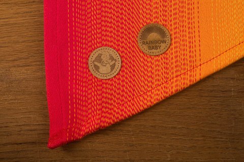 Żakardowa chusta do noszenia dzieci, bawełna - TĘCZOWE DZIECKO - rozmiar L