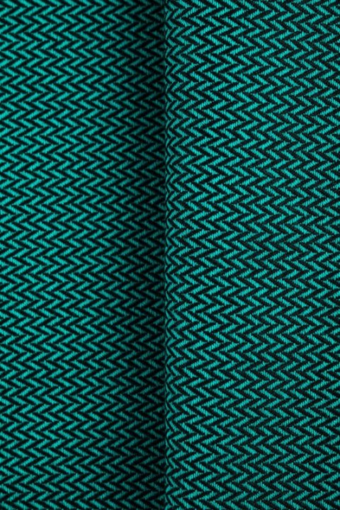 Chusta do noszenia dzieci - SZMARAGD , splot jodełkowy (100% bawełna) - rozmiar S