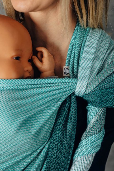 Chusta do noszenia dzieci, tkana splotem jodełkowym, bawełna - EDYCJA DLA PROFESJONALISTÓW - ENTWINE - rozmiar S