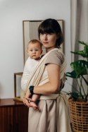 Chusta do noszenia dzieci, tkana splotem jodełkowym, bawełna - MAŁA JODEŁKA LUCE - rozmiar S