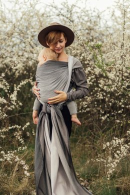 Chusta do noszenia dzieci, tkana splotem jodełkowym, bawełna - MAŁA JODEŁKA OMBRE RAGTIME - rozmiar M