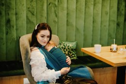 Chusta tkana, splot jodełkowy, (100% bawełna) - MAŁA JODEŁKA FADO - rozmiar S