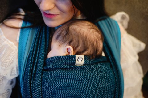 Chusta tkana, splot jodełkowy, (100% bawełna) - MAŁA JODEŁKA FADO - rozmiar S