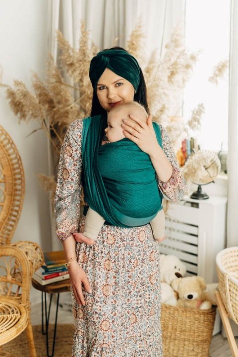 Chusta tkana, splot jodełkowy, (100% bawełna) - MAŁA JODEŁKA SALSA - rozmiar S (drugi gatunek)