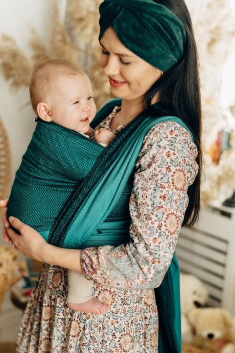 Chusta tkana, splot jodełkowy, (100% bawełna) - MAŁA JODEŁKA SALSA - rozmiar S (drugi gatunek)