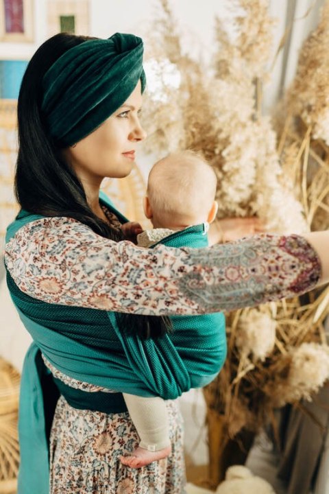 Chusta tkana, splot jodełkowy, (100% bawełna) - MAŁA JODEŁKA SALSA - rozmiar S