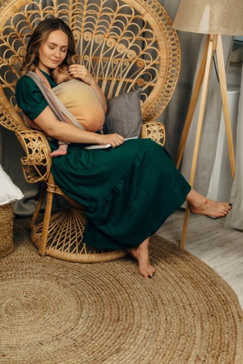 Żakardowa chusta do noszenia dzieci, (100% bawełna) - DUŻA JODEŁKA - FANDANGO - rozmiar M