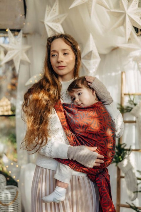 Żakardowa chusta do noszenia dzieci, 100% bawełna - INFINITY - GERDA - rozmiar S