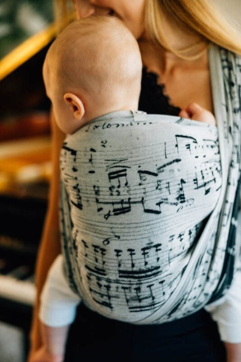 Żakardowa chusta do noszenia dzieci, 100% bawełna - MELODY - POLONAISE - rozmiar M