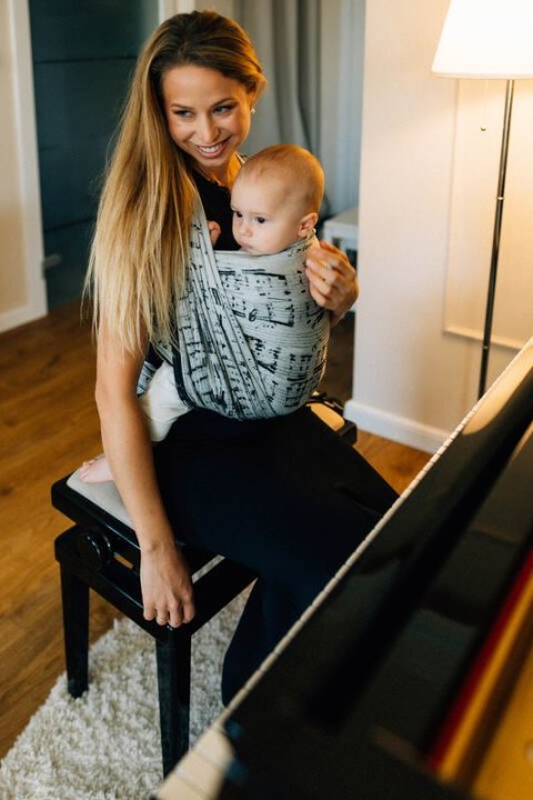 Żakardowa chusta do noszenia dzieci, 100% bawełna - MELODY - POLONAISE - rozmiar M