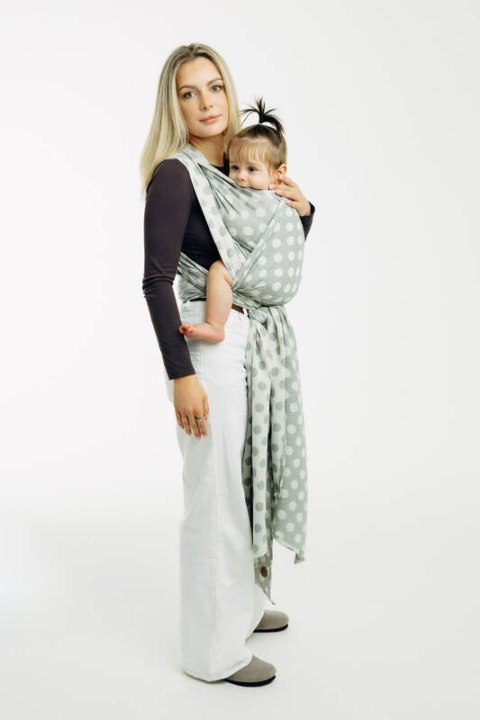 Żakardowa chusta do noszenia dzieci, 100% bawełna - POLKA DOTS - PLOP - rozmiar M