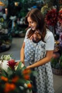 Żakardowa chusta do noszenia dzieci, 100% bawełna - POLKA DOTS - PLOP - rozmiar M