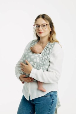 Żakardowa chusta do noszenia dzieci, 100% bawełna - POLKA DOTS - PLOP - rozmiar S