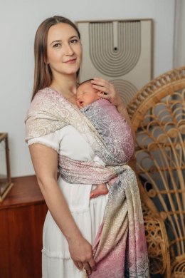 Żakardowa chusta do noszenia dzieci, bawełna - DZIKIE WINO - VINEYARD - rozmiar M