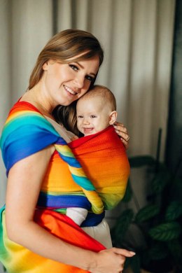 Żakardowa chusta do noszenia dzieci, bawełna - TĘCZOWE DZIECKO - rozmiar S