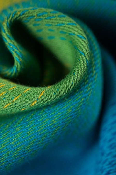 Żakardowa chusta do noszenia dzieci, bawełna - TĘCZOWE DZIECKO - rozmiar S