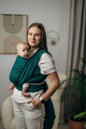 Chusta do noszenia dzieci - SZMARAGD, splot jodełkowy (100% bawełna) - rozmiar XS