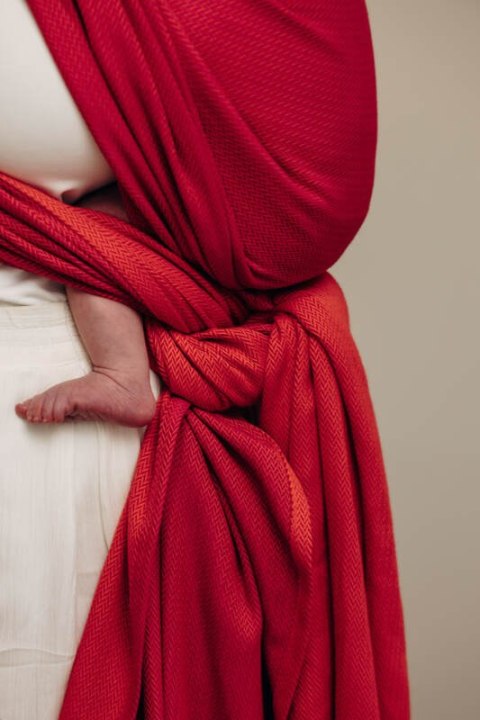 Chusta do noszenia dzieci, tkana splotem jodełkowym, bawełna - MAŁA JODEŁKA SEDONA - rozmiar XL