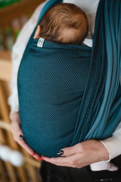 Chusta tkana, splot jodełkowy, (100% bawełna) - MAŁA JODEŁKA FADO - rozmiar XS