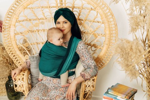 Chusta tkana, splot jodełkowy, (100% bawełna) - MAŁA JODEŁKA SALSA - rozmiar XS