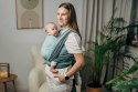Moja pierwsza chusta do noszenia dzieci, tkana splotem jodełkowym, bawełna - MAŁA JODEŁKA BABY MINT - rozmiar XL