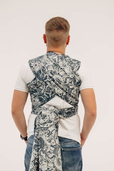 Żakardowa chusta do noszenia dzieci, 100% bawełna - CLOCKWORK - FIX IT - rozmiar XS