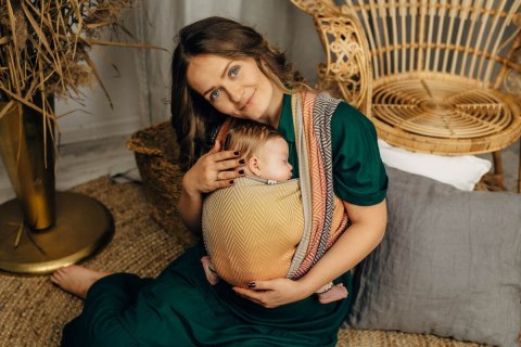 Żakardowa chusta do noszenia dzieci, (100% bawełna) - DUŻA JODEŁKA - FANDANGO - rozmiar XS