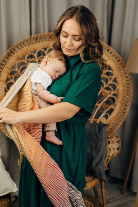 Żakardowa chusta do noszenia dzieci, (100% bawełna) - DUŻA JODEŁKA - FANDANGO - rozmiar XS