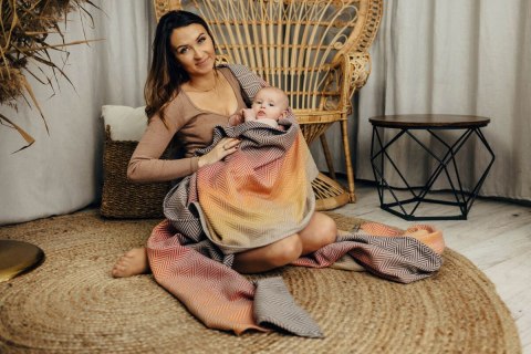 Żakardowa chusta do noszenia dzieci, (100% bawełna) - DUŻA JODEŁKA - FANDANGO - rozmiar XS