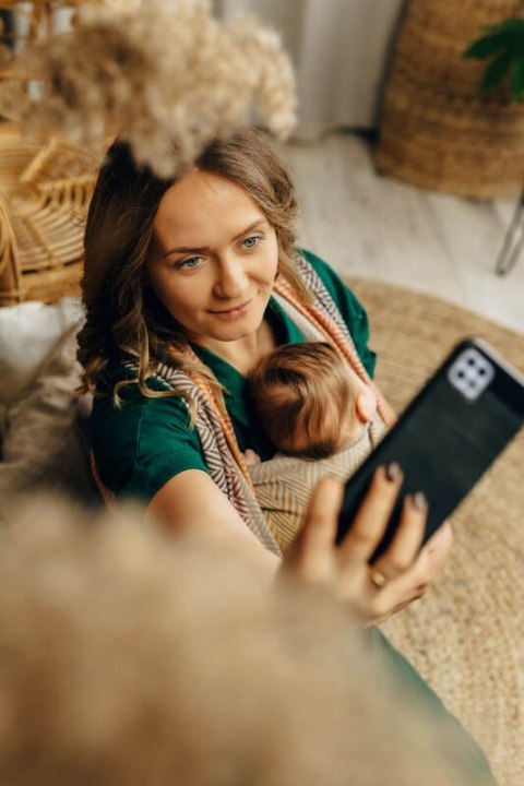 Żakardowa chusta do noszenia dzieci, (100% bawełna) - DUŻA JODEŁKA - FANDANGO - rozmiar XS