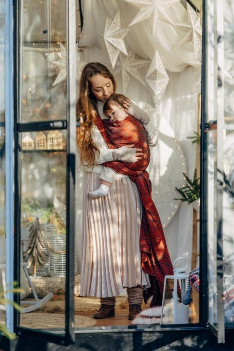 Żakardowa chusta do noszenia dzieci, 100% bawełna - INFINITY - GERDA - rozmiar XL