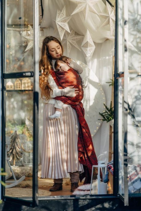 Żakardowa chusta do noszenia dzieci, 100% bawełna - INFINITY - GERDA - rozmiar XL