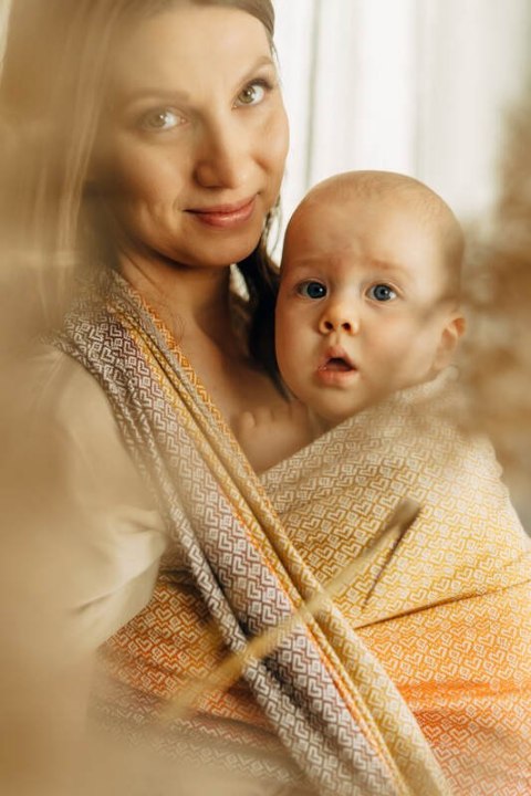 Żakardowa chusta do noszenia dzieci, (100% bawełna) - LITTLE LOVE - MADISON - rozmiar XS