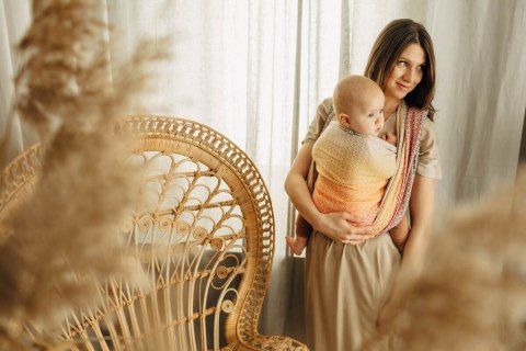 Żakardowa chusta do noszenia dzieci, (100% bawełna) - LITTLE LOVE - MADISON - rozmiar XS