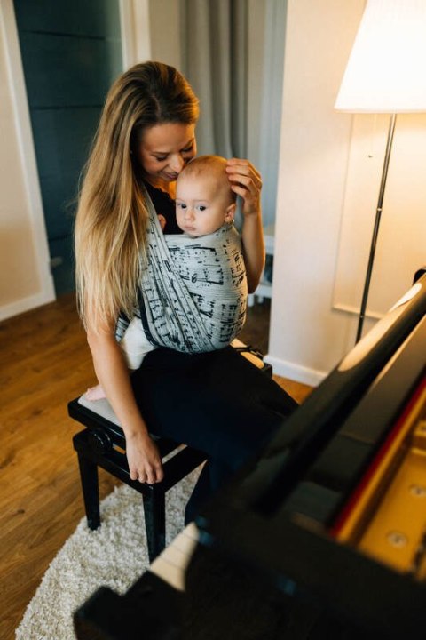 Żakardowa chusta do noszenia dzieci, 100% bawełna - MELODY - POLONAISE - rozmiar XL