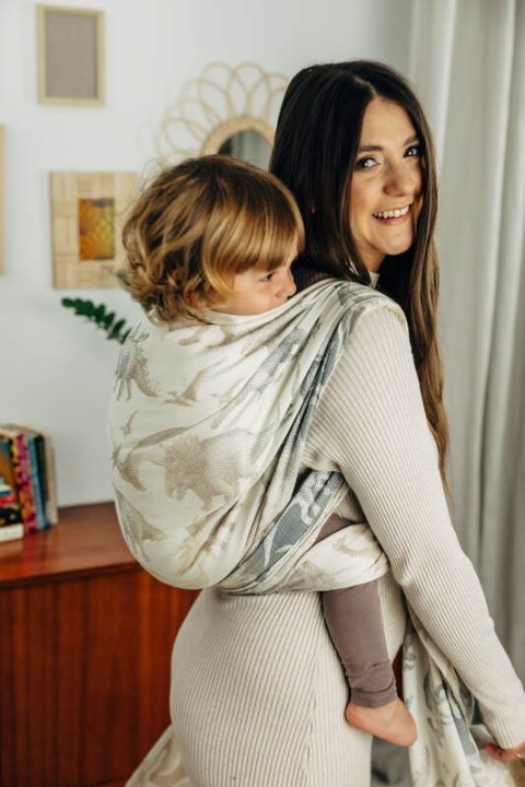 Żakardowa chusta do noszenia dzieci, 100% bawełna - PARK JURAJSKI - ICE DESERT - rozmiar XL