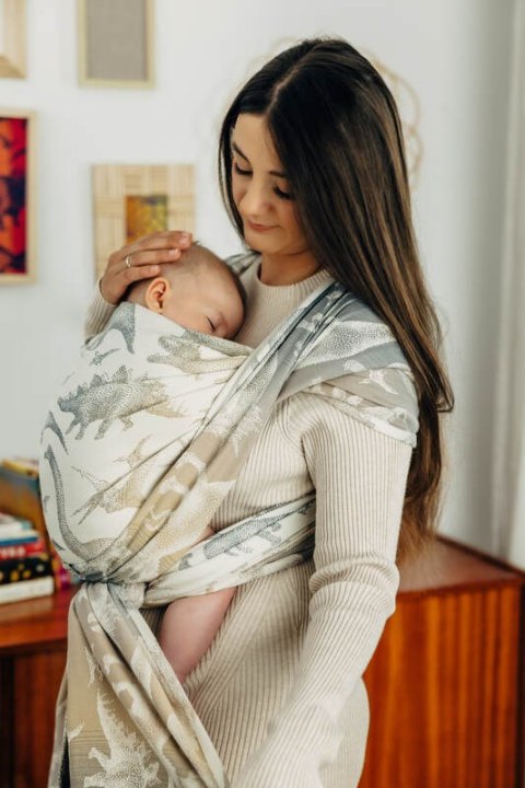 Żakardowa chusta do noszenia dzieci, 100% bawełna - PARK JURAJSKI - ICE DESERT - rozmiar XL