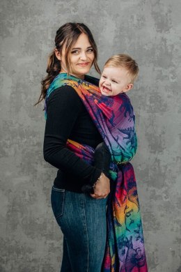 Żakardowa chusta do noszenia dzieci, 100% bawełna - PARK JURAJSKI - NOWA ERA - rozmiar XS