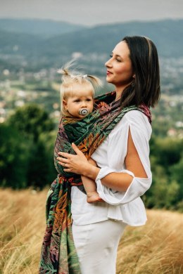 Żakardowa chusta do noszenia dzieci, 100% bawełna - RAINFOREST - DIVERSE - rozmiar XL