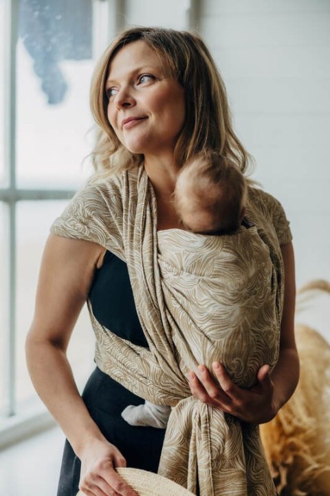 Żakardowa chusta do noszenia dzieci, 100% bawełna - ROSZPUNKA - AURATUM - rozmiar XS