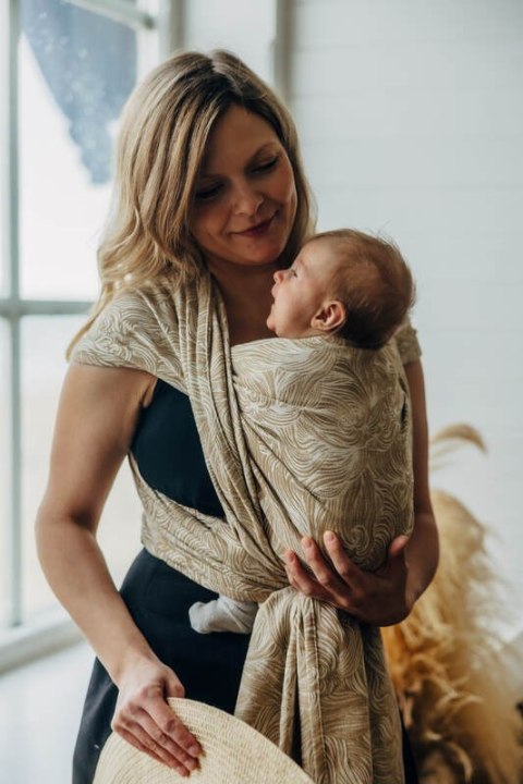 Żakardowa chusta do noszenia dzieci, 100% bawełna - ROSZPUNKA - AURATUM - rozmiar XS