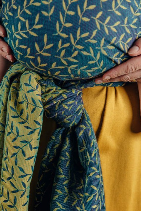 Żakardowa chusta do noszenia dzieci, 100% bawełna - ZACZAROWANY ZAKĄTEK - IN BLOOM - rozmiar XS